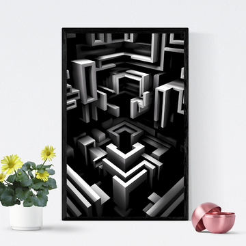 Abstract Geometric Design Digital Wall Art