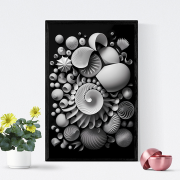 White Shells Digital Wall Art