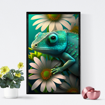 Chameleon Botanical Digital Wall Art