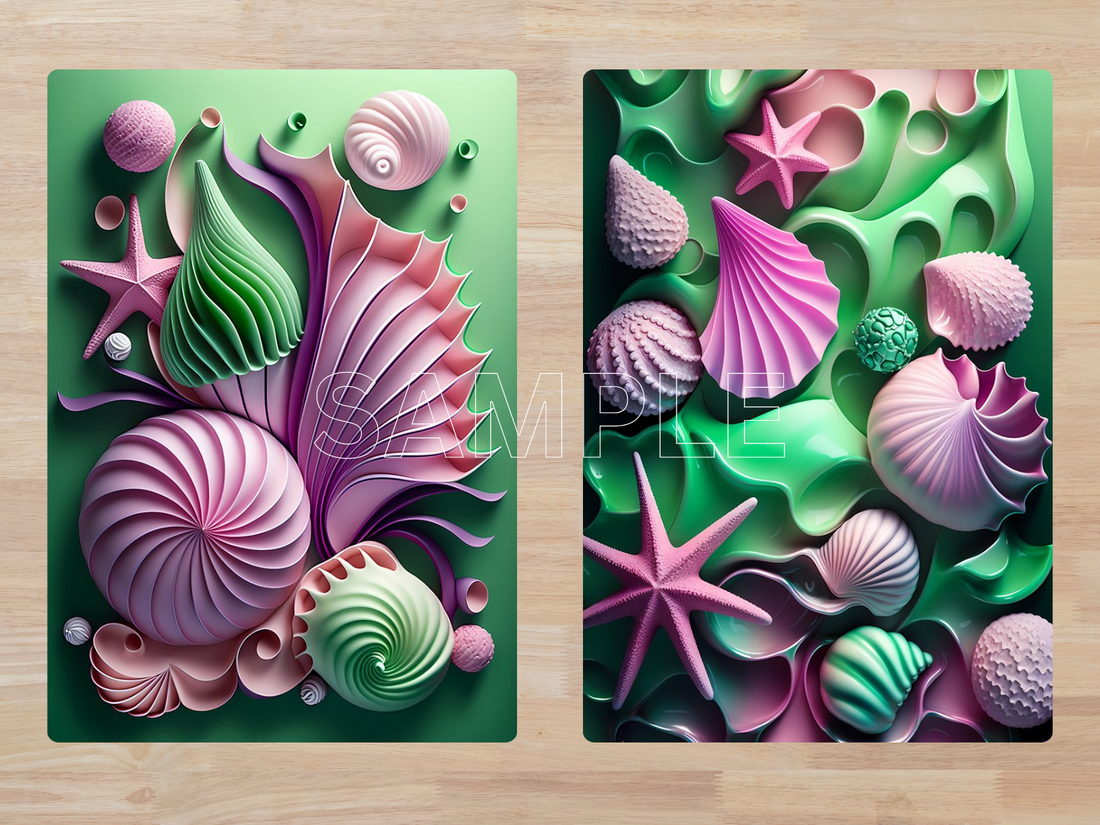 Shells - Digital ATC Cards, Set of 8, Digital Download