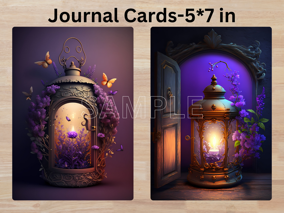Magical Lanterns-Journal Cards & ATC Cards, Digital Download